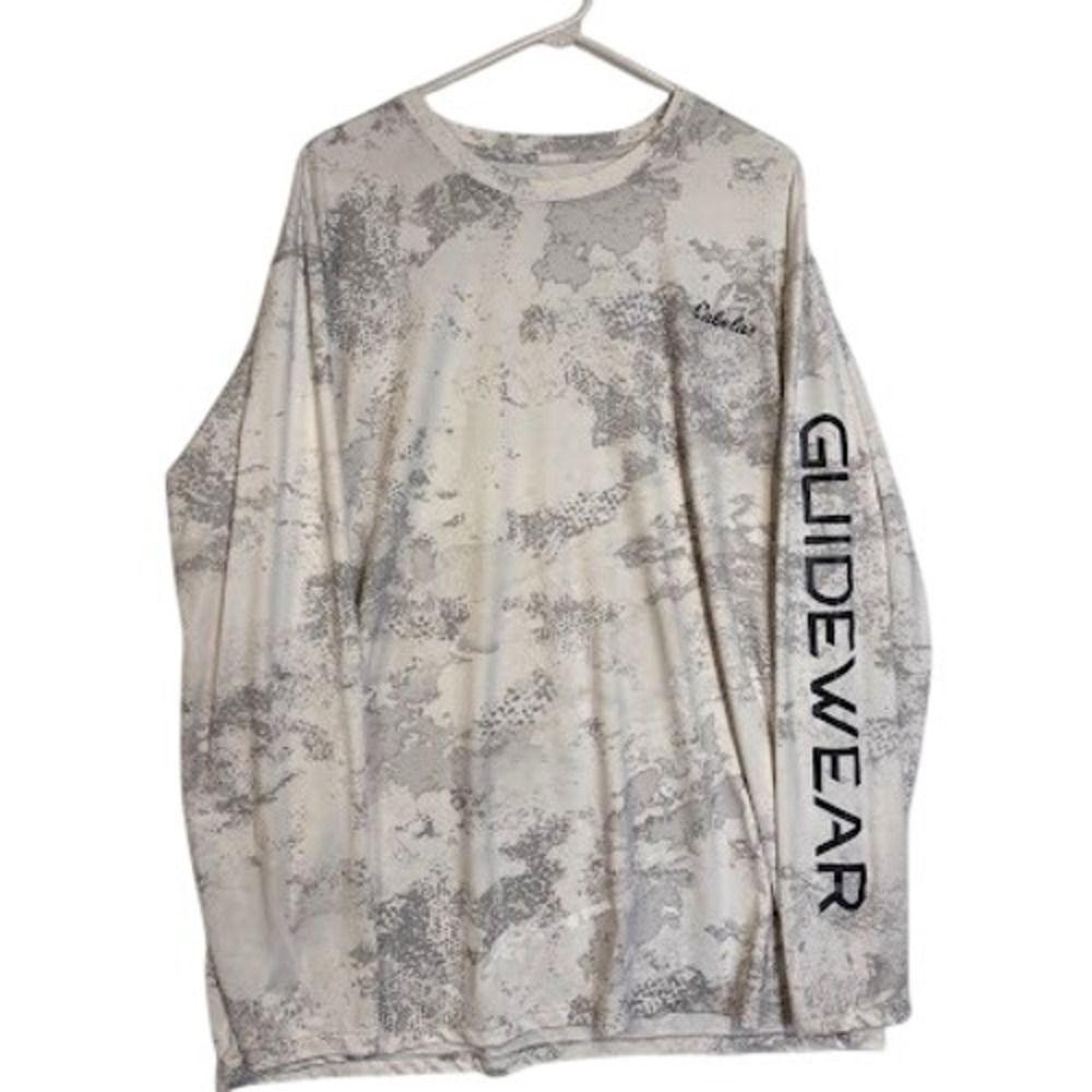 Cabelas Guidewear Mens XL Coolcore UPF 50 Digital Camo Fishing Shirt
